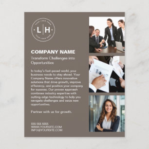 Flyer Logotipo personalizado moderno foto corporativo em