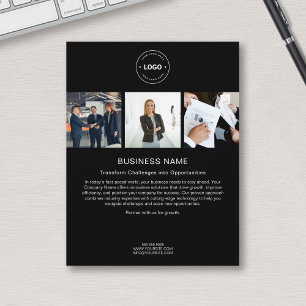 Flyer Logotipo Personalizado Moderno Foto Negocios Corpo