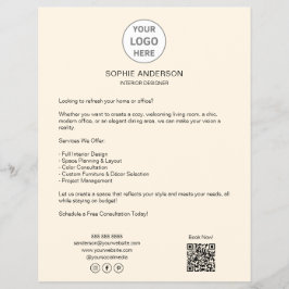 Flyer Logotipo personalizado moderno profesional empresa