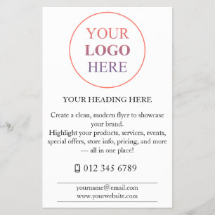 Flyer Logotipo promocional personalizado - Sin pedido mí