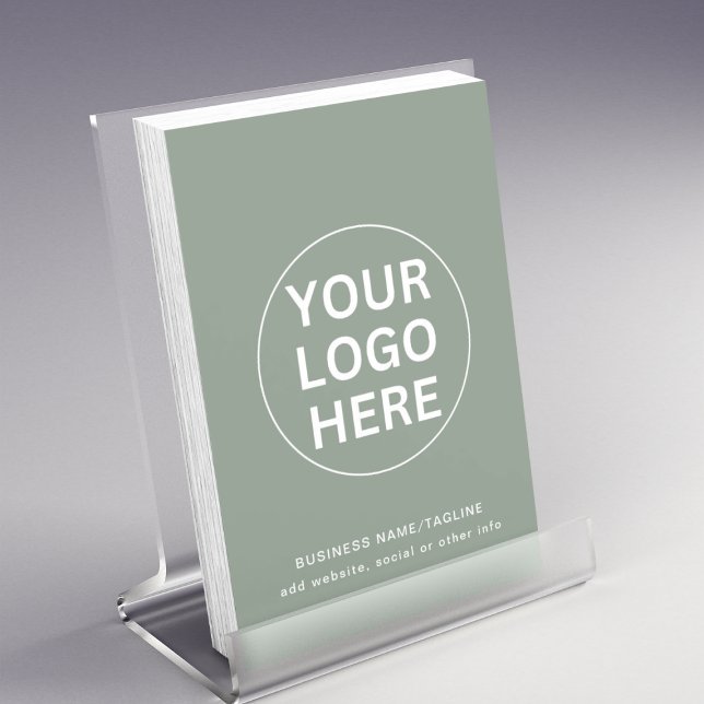 Flyer Logotipo y texto verde para profesionales (Subido por el creador)