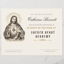 Flyer Logro Académico Católico del Sagrado Corazón Vinta