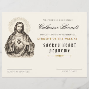 Flyer Logro Académico Católico del Sagrado Corazón Vinta