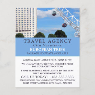 Flyer London Eye, London City, Agencia de Viajes