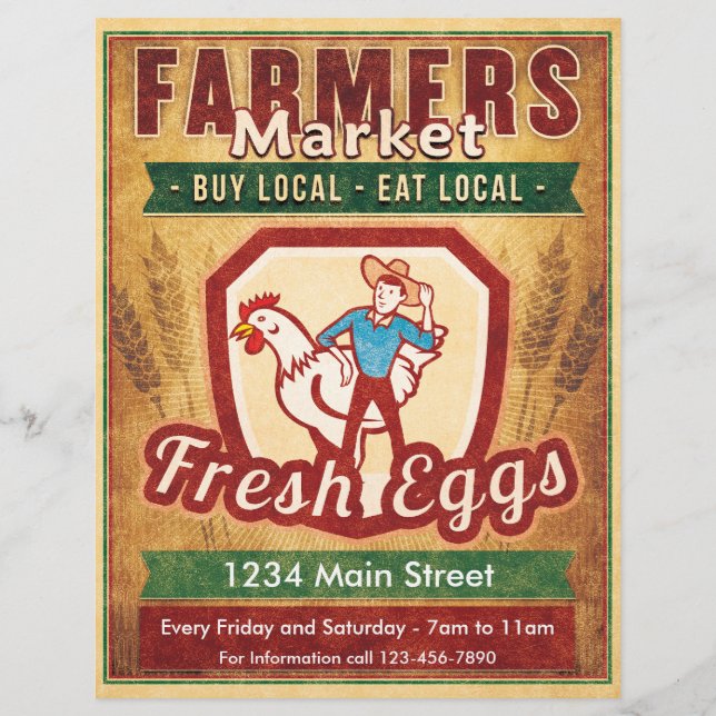 Flyer Los agricultores comercializan huevos frescos (Atrás)
