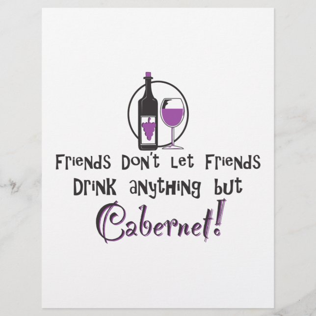Flyer Los amigos no dejan que los amigos/Cabernet (Frente)