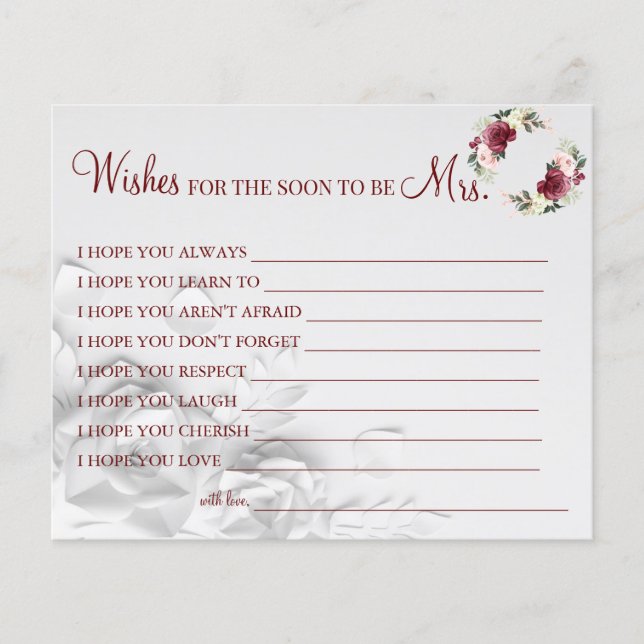 Flyer Los deseos de acuarela para que pronto sea la tarj (Frente)