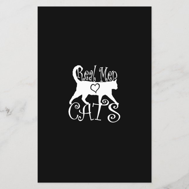 Flyer Los hombres de verdad aman a los gatos con estilo (Frente)