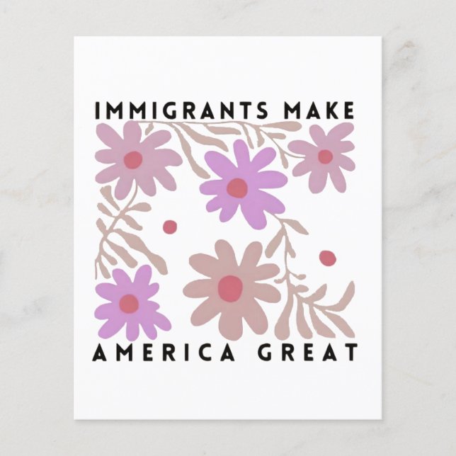 Flyer Los inmigrantes hacen de Estados Unidos un gran an (Frente)