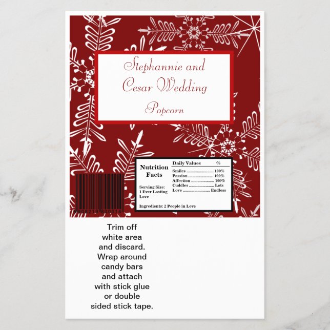 Flyer Los Navidades de envolvimiento de bar de Hershey,  (Frente)