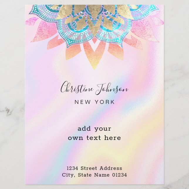 Flyer loto colores pastel estética profesional (Frente)