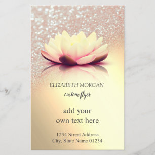 Flyer Loto elegante brillo dorado