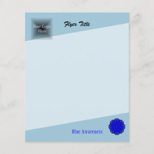 Flyer Lt Blue/Verde azulada Flower Ribbon Tmpl por Kenne