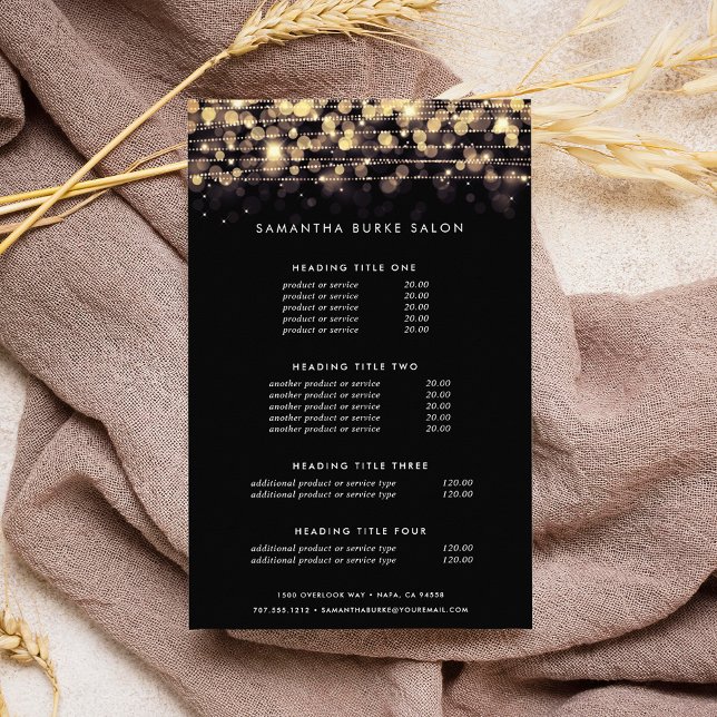 Flyer Luces doradas | Precios y servicios (Subido por el creador)