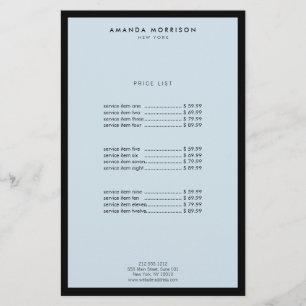 Flyer Lujo Minimalista Boutique Negro/Azul