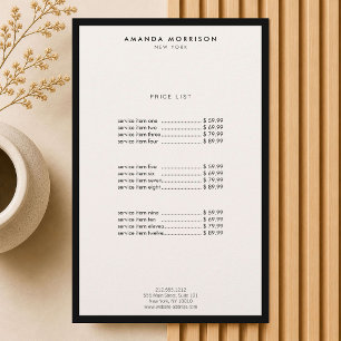 Flyer Lujo Minimalista Boutique Negro/Marfil