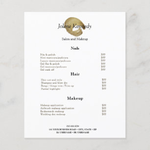 Flyer Lujoso Faux Gold Rustic Elegant Moderno Minimal