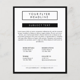 Flyer Lujoso lujo Minimalista de medios sociales en blan