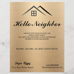 Flyer Lujoso oro metálico