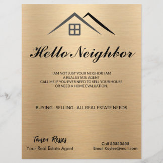Flyer Lujoso oro metálico