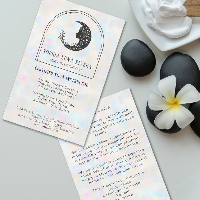 Flyer Luna Crescent Celestial Holográfica del Arco Boho (Holographic Boho Arch Celestial Crescent Moon Flyer)