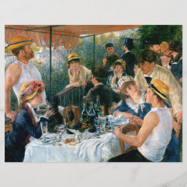 Flyer Luncheon de Renoir del Fiesta del barco (1881) (Frente)