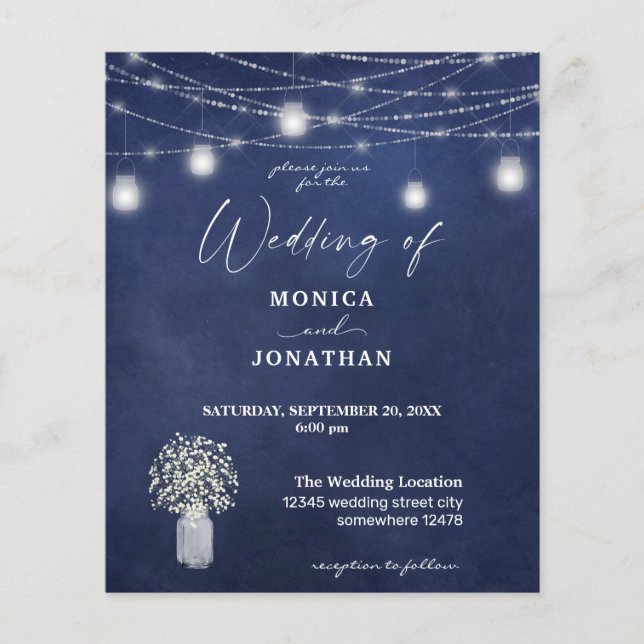 Flyer Luz de cadena Blu Chalkboard de Respiración del be (Frente)