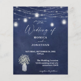 Flyer Luz de cadena Blu Chalkboard de Respiración del be