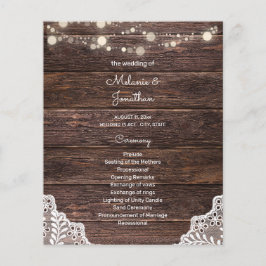 Flyer Madera de presupuesto, Luces de Cadenas, Ceremonia