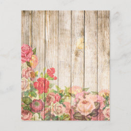 Flyer Madera de Rosas Rústicos Vintage