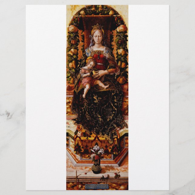 Flyer Madonna della Candeletta por Carlo Crivelli (Frente)