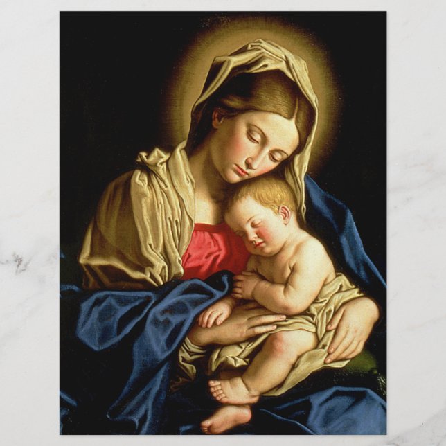 Flyer Madonna y niño Jesús - Sassoferrato (Frente)