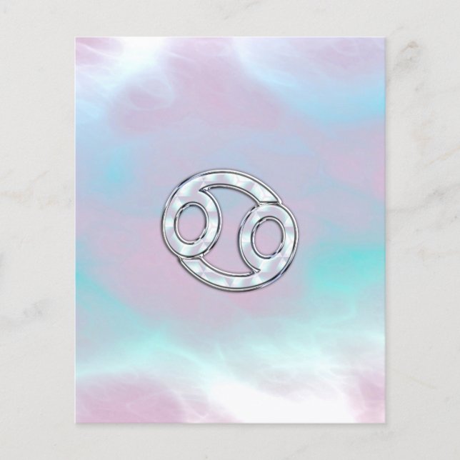 Flyer Madre de Zodiac con cáncer de estilo de la Perla (Frente)