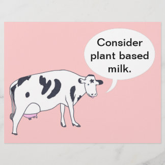 Flyer Madre vaca, considere leche a base de plantas, vol