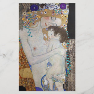 Flyer Madre y Niño por Gustav Klimt