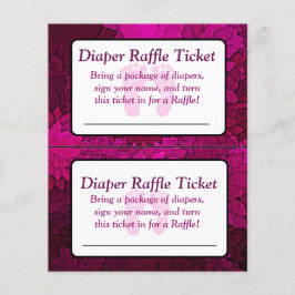 Flyer Magenta dobla boleto Baby Shower Raffle
