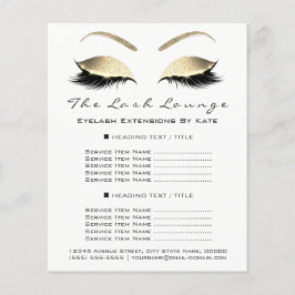 Flyer Magnífico Artista Salón de Belleza Purpurina de or