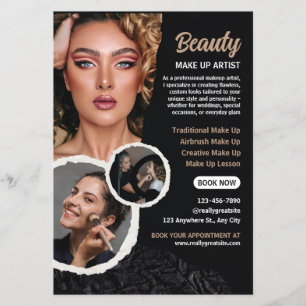 Flyer Makeup Artist Beauty Salon Profesional Business