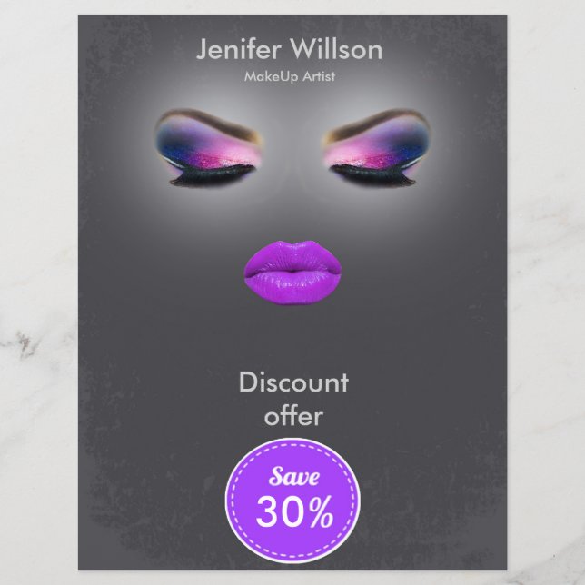 Flyer Makeup Artist Discount Offer (Frente)