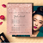 Flyer Makeup Beauty Salon Rosa de pelo Purpurina Dris de<br><div class="desc">colección de salón de belleza florenceK</div>