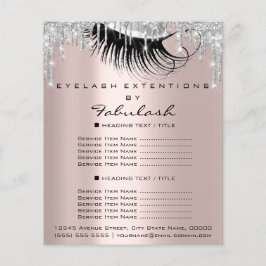 Flyer Makeup Eyelashes Salón de belleza Ojos verdes Plat
