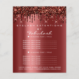 Flyer Makeup Salón De Belleza Purpurina Oro Salto de Fly