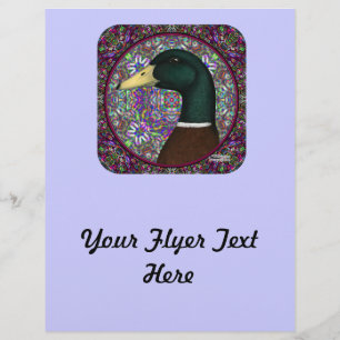 Flyer Mallard Drake Mosaic Circle