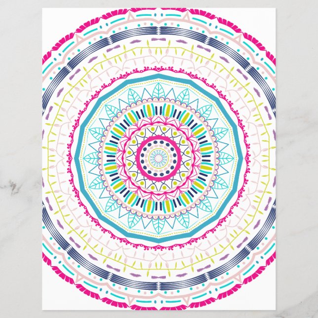 Flyer mandala colorido (Frente)