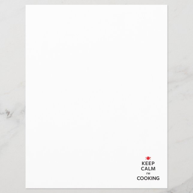 Flyer Mantén la calma que estoy cocinando (Frente)