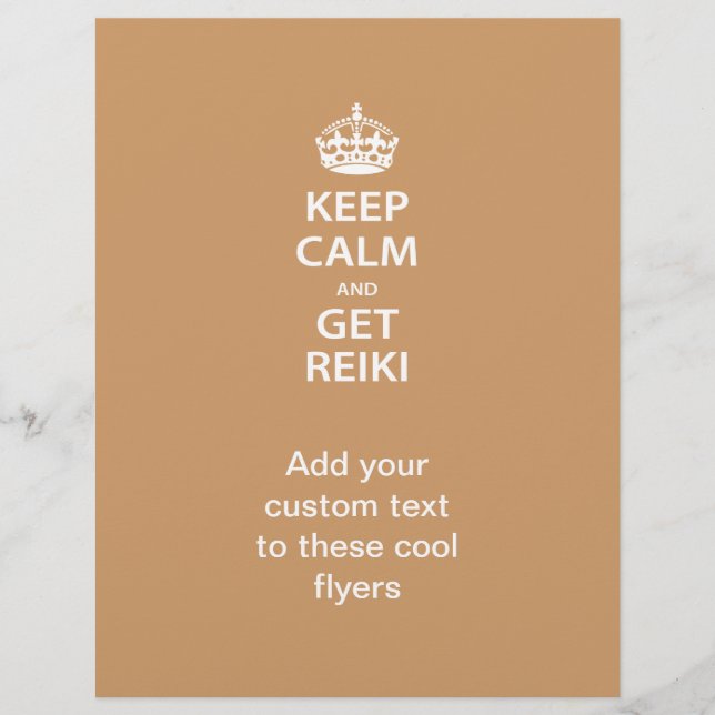 Flyer Mantén la calma y consigue Reiki (Frente)