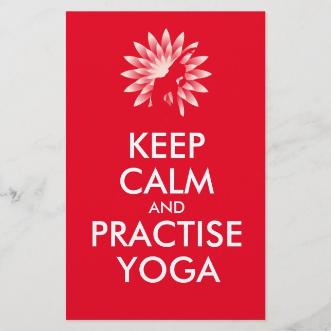 Flyer Mantener la calma y practicar yoga (Frente)