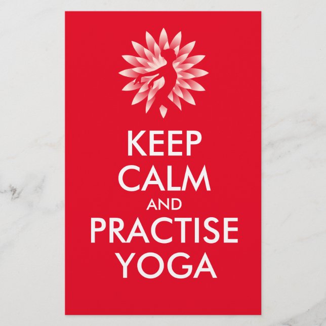 Flyer Mantener la calma y practicar yoga (Frente)