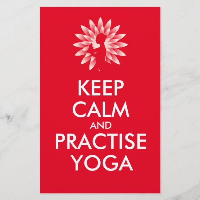 Flyer Mantener la calma y practicar yoga (Frente)