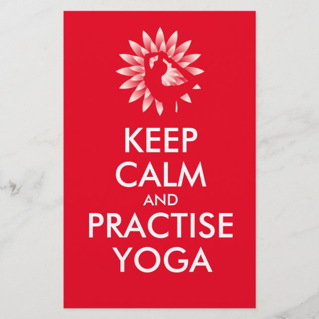 Flyer Mantener la calma y practicar yoga (Frente)